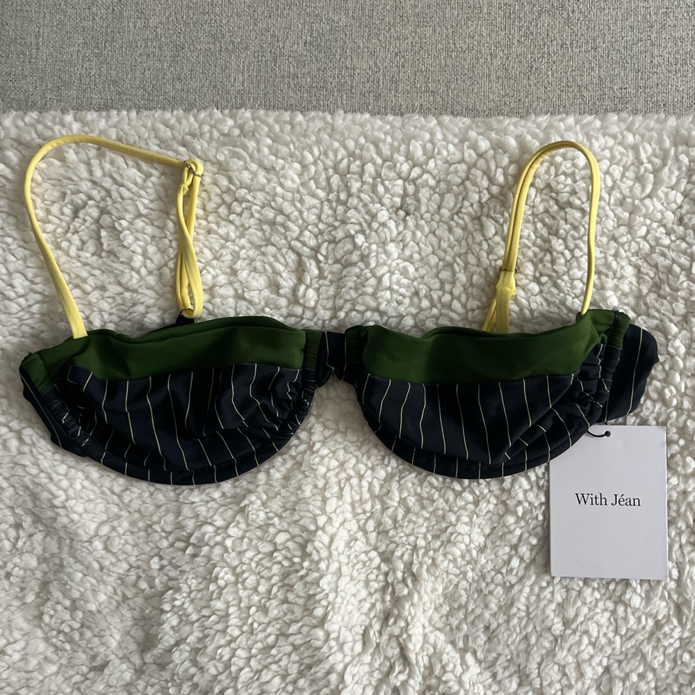 With Jean bikini top